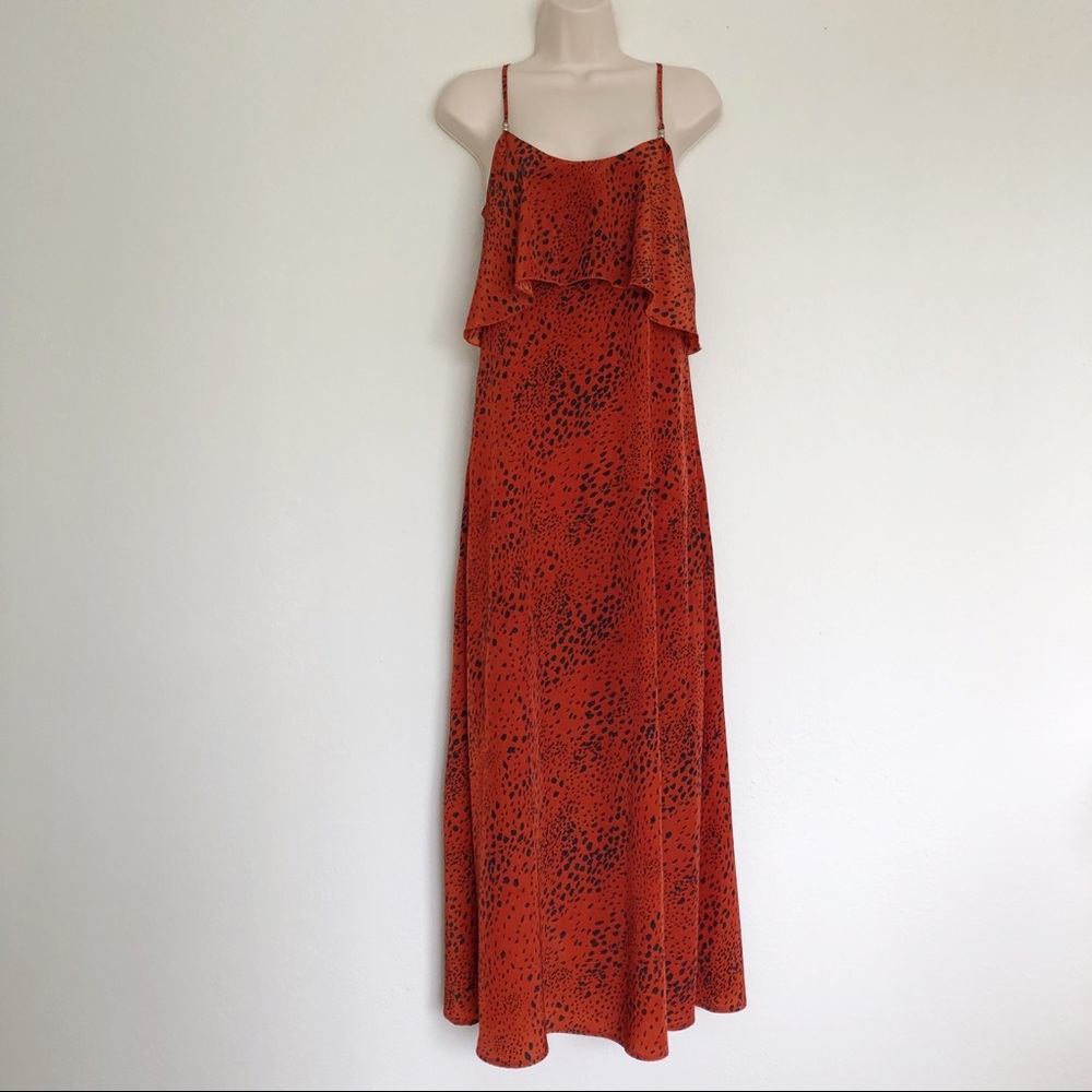 Cheetah Maxi Dress in Cinnabar Color - Picture 2 of 6